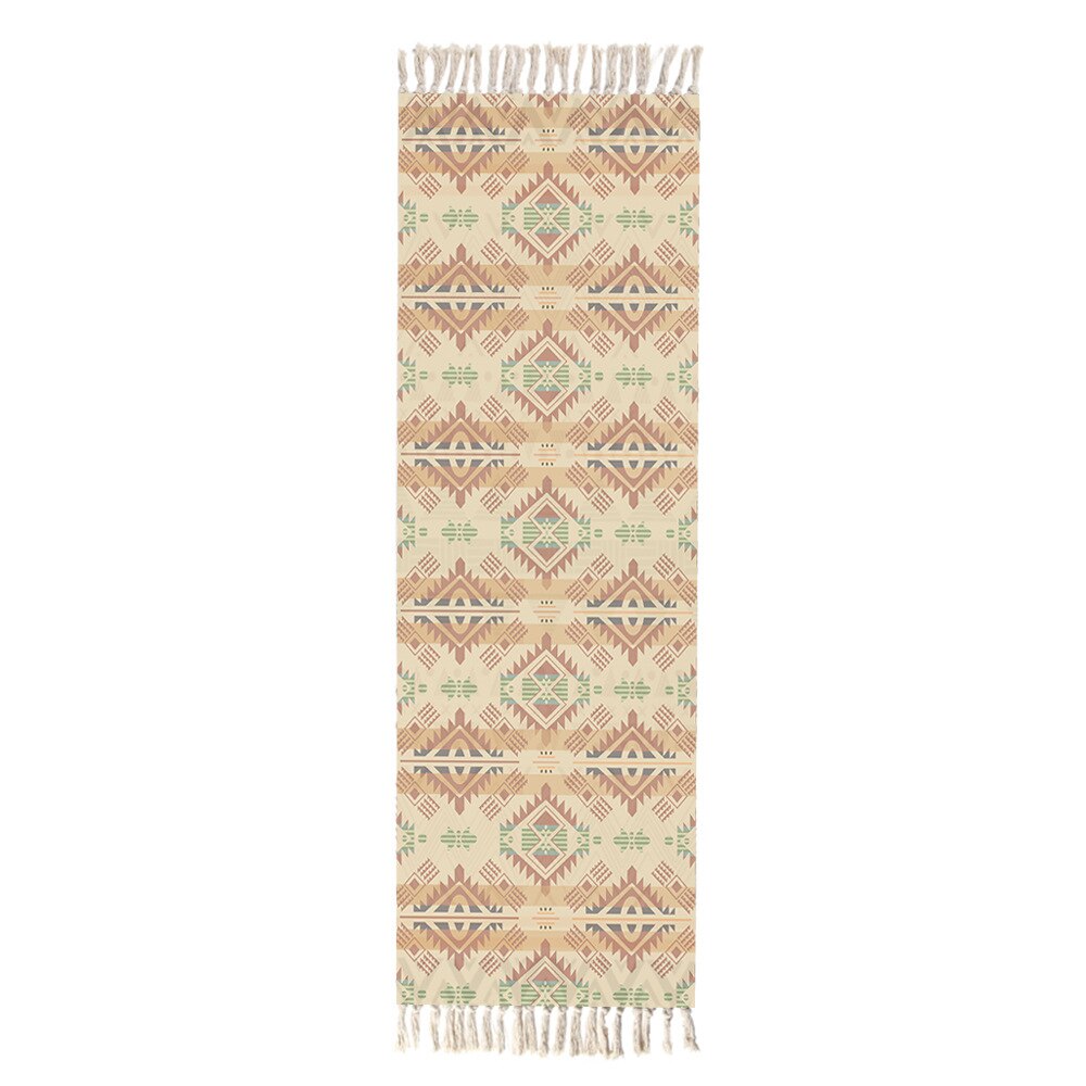 Beige Two Tone Retro Rug