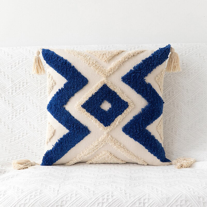 Navy Geometric Bohemia Pillowcase