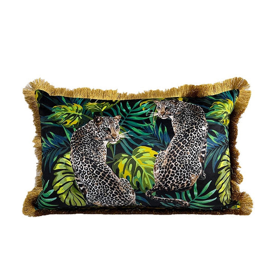 Rectangular Jaguar Print Cushion