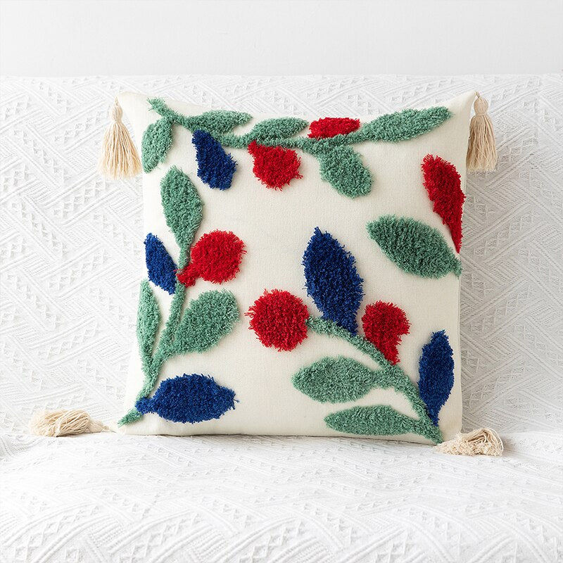 Colourful Tufted Pillowcase