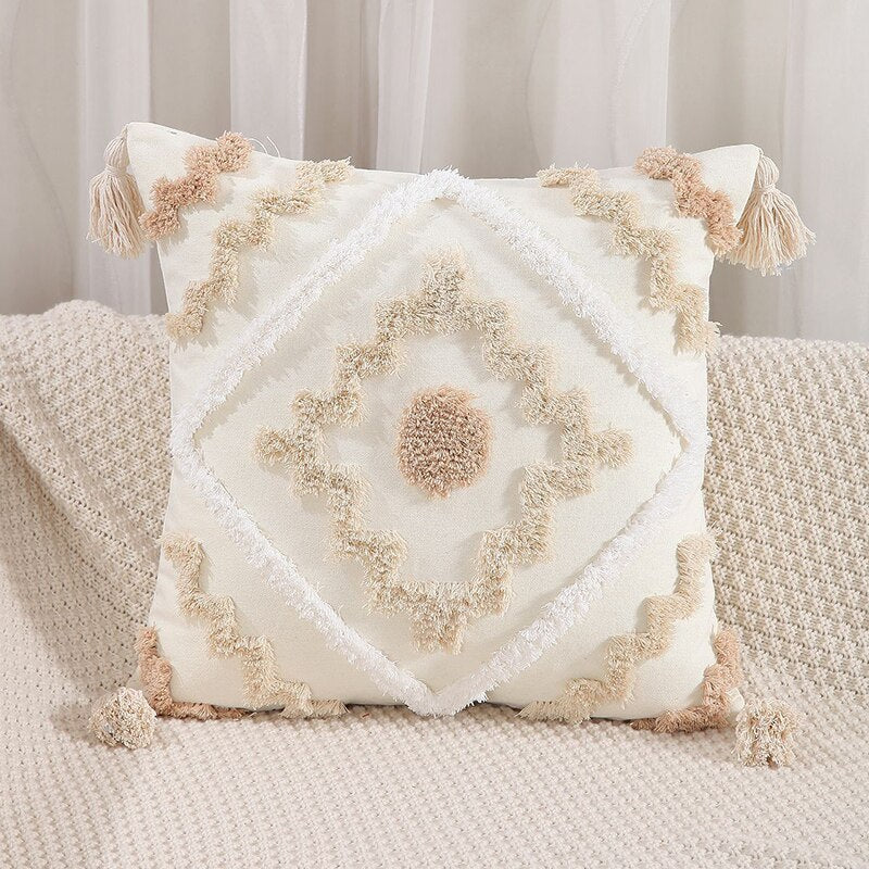 Two Tone Diagonal Tufted Pillowcase