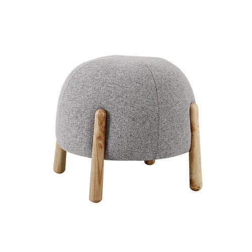 Grey Nordic Design Mushroom Stool Wooden