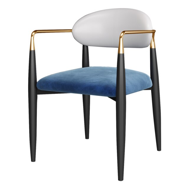 Blue & Black Contrast Chair