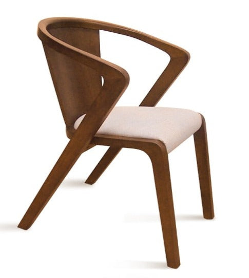 Minimalist Angular Solid Wood Dining Chair