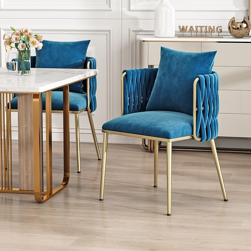 Modern Suede Multiple Colour Dining Chair with Cushion