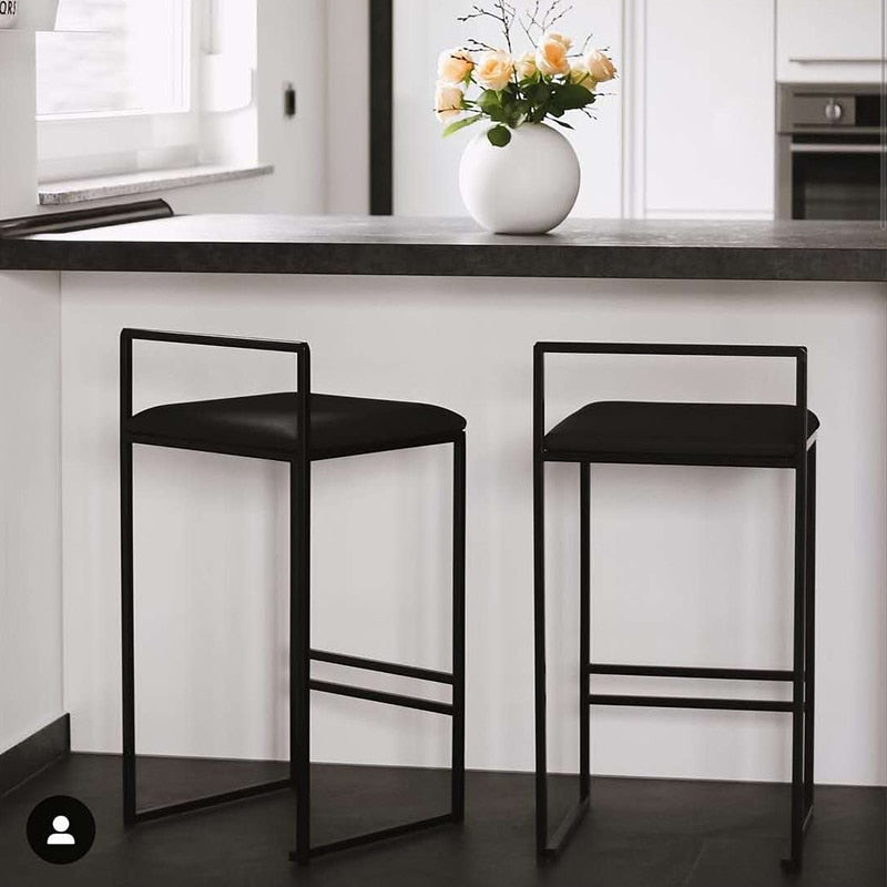 Metal Cushioned Bar Stool