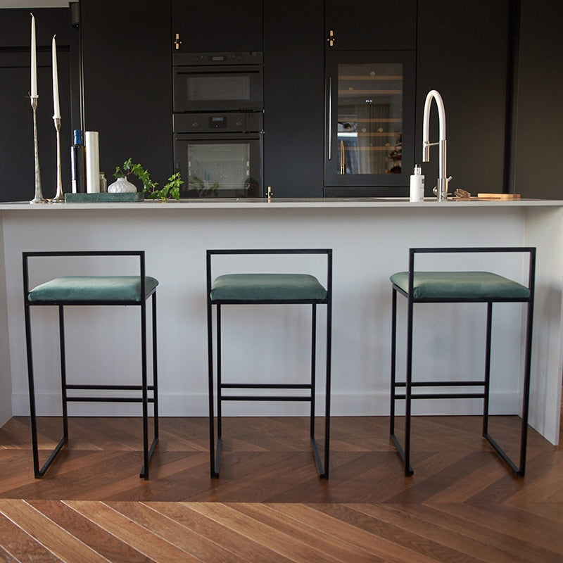 Metal Cushioned Bar Stool