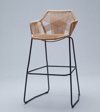 Nordic Bar Stools Rattan Style