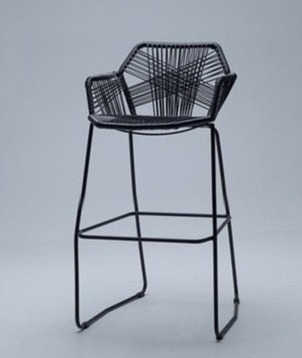 Nordic Bar Stools Rattan Style