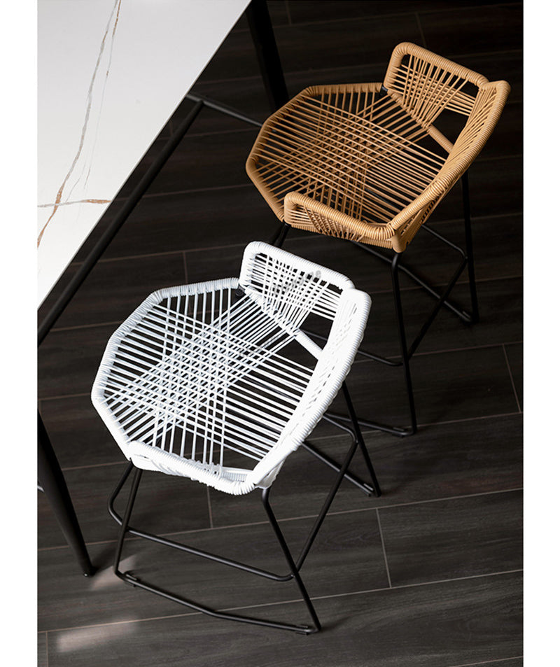 Nordic Bar Stools Rattan Style