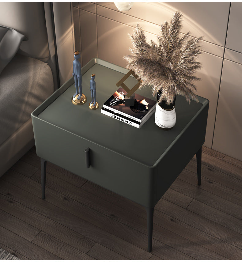 Rectangular Bedside Cabinet with Centre Incision