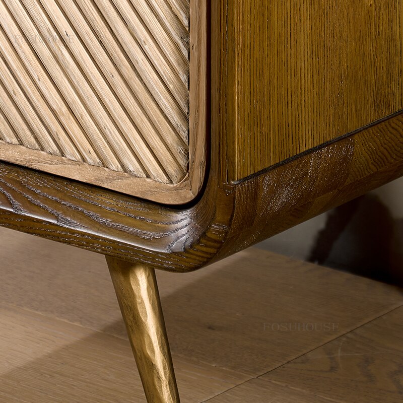 Wooden Two Tone Bedside Cabinet