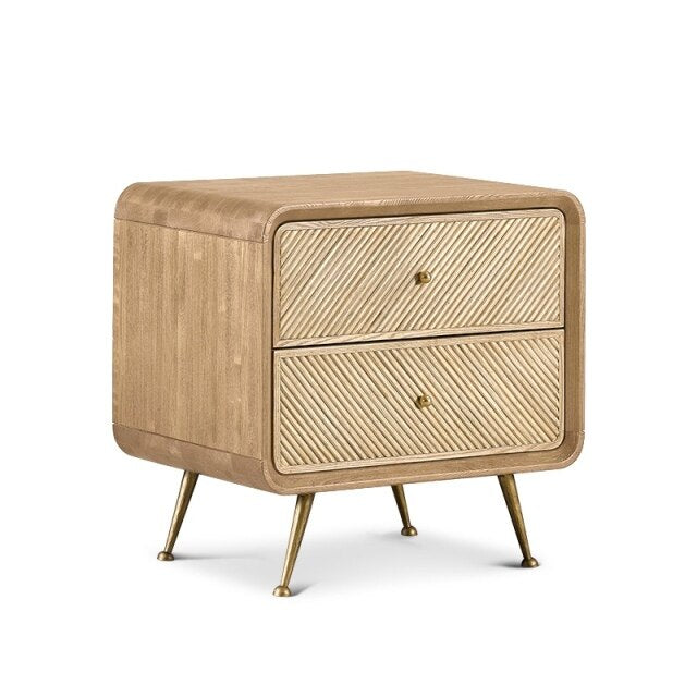 Wooden Two Tone Bedside Cabinet