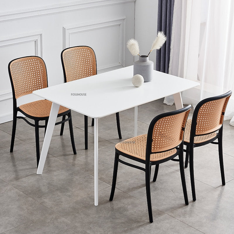 Plastic rattan table and chairs best sale