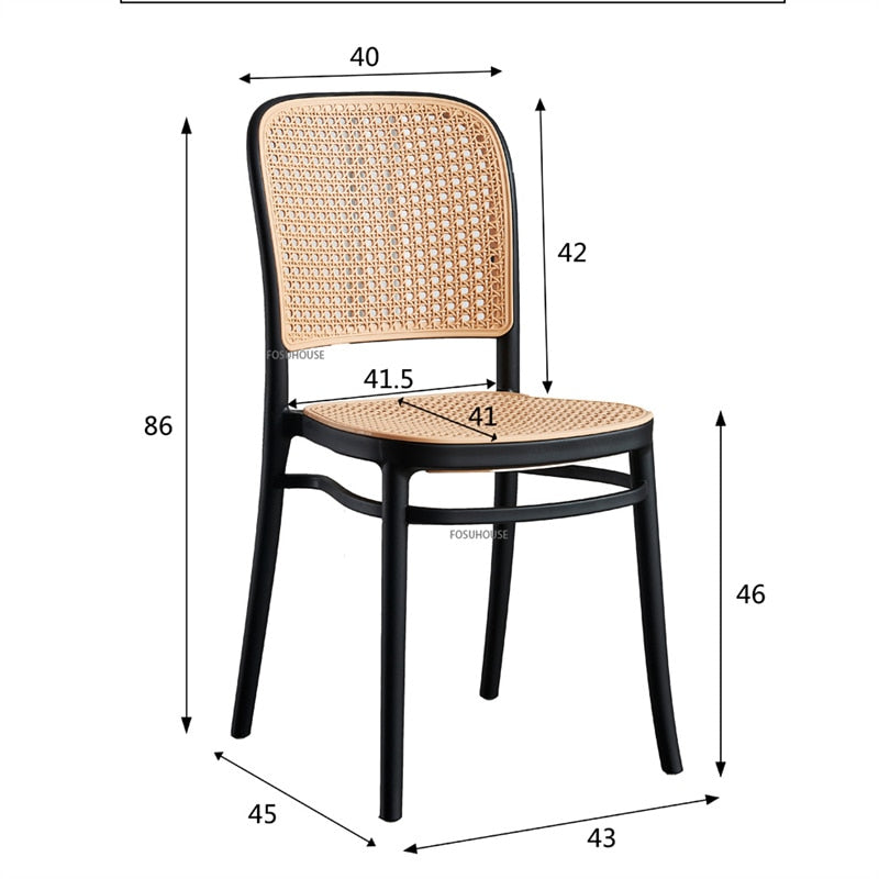 Plastic Rattan Dining Chair