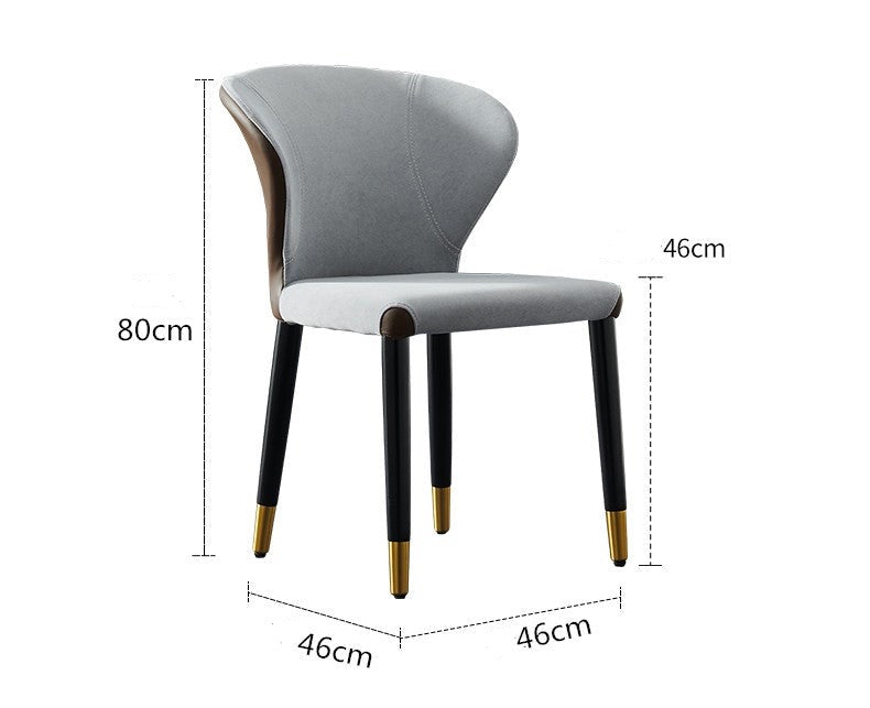 Grey & Brown Contrast Dining Chair