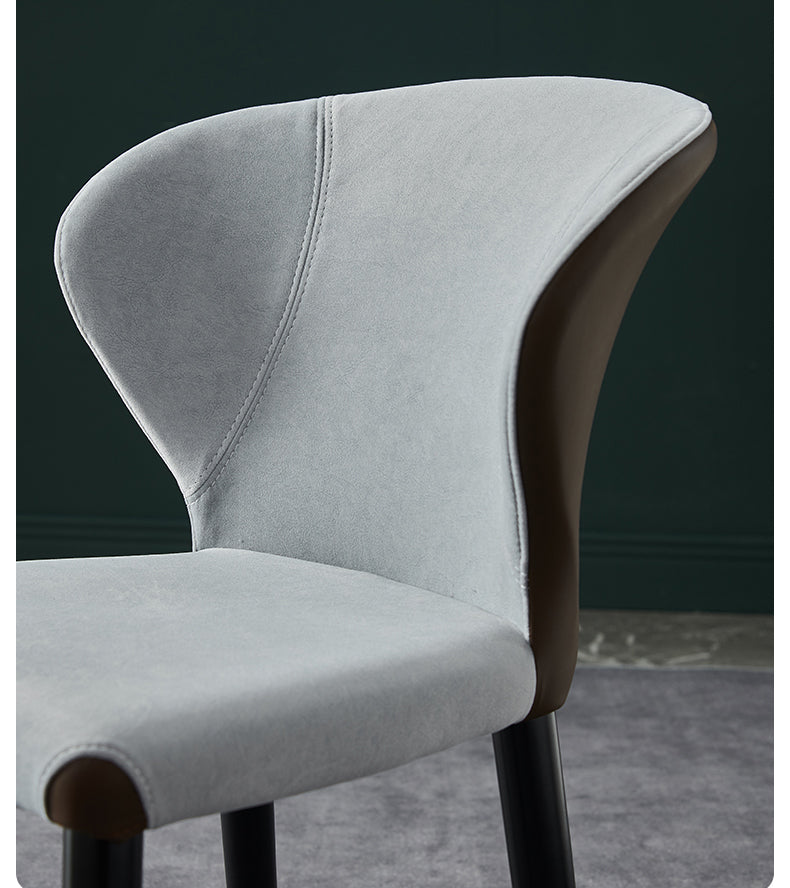 Grey & Brown Contrast Dining Chair