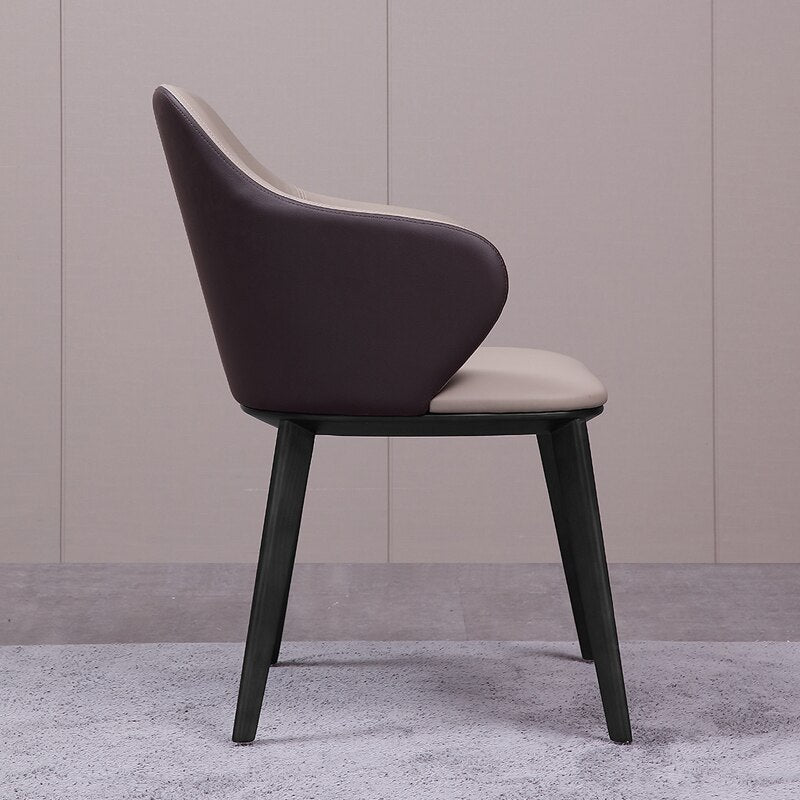 Two Tone Curved Back Dining Chair