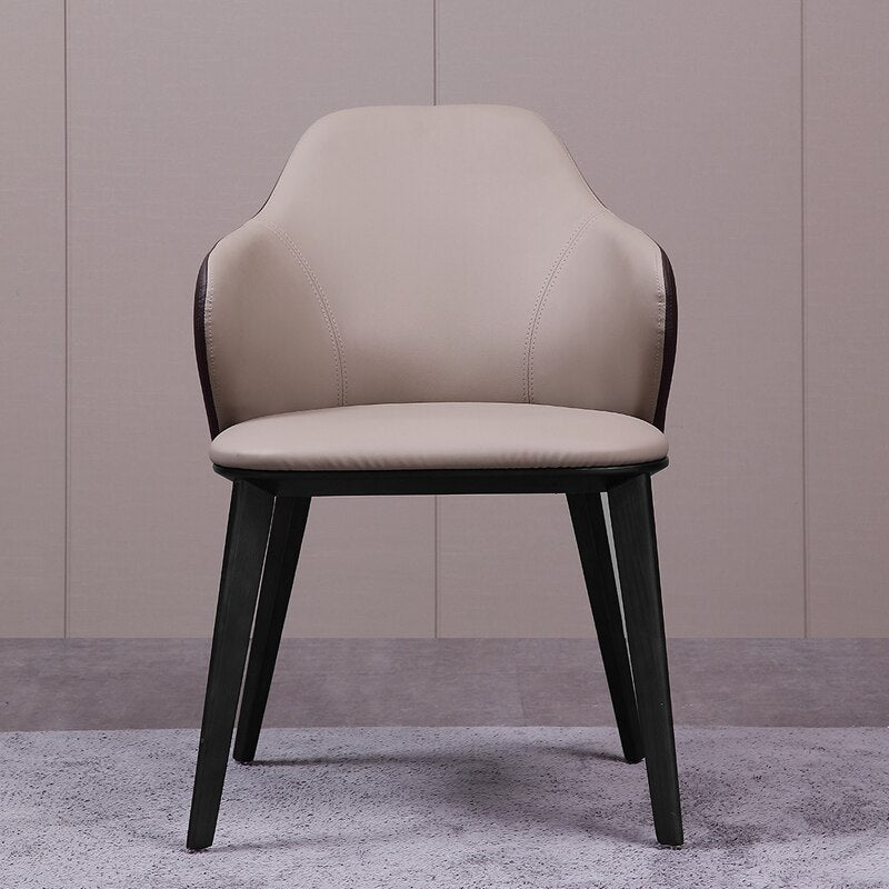 Two Tone Curved Back Dining Chair