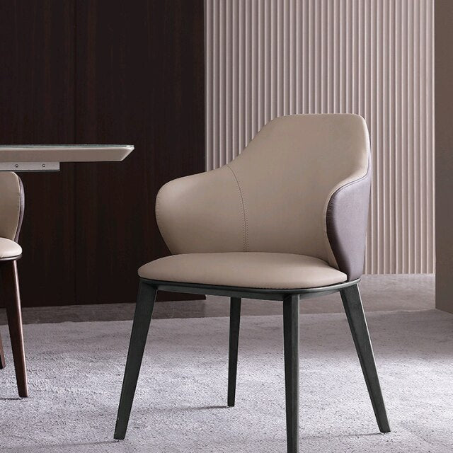 Two Tone Curved Back Dining Chair