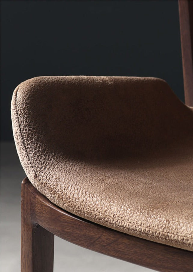 Brown Dining Chair with Armrest