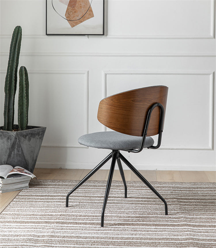 Two Tone Leather Chair with Curved Support