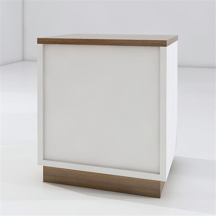 White Bedside Cabinet with Multiple Draws