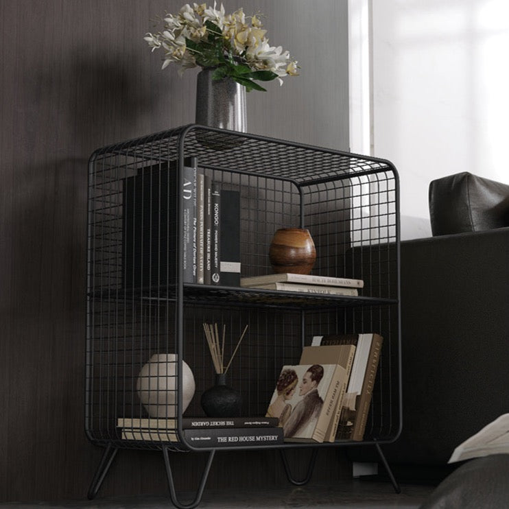 Cage style shelving unit