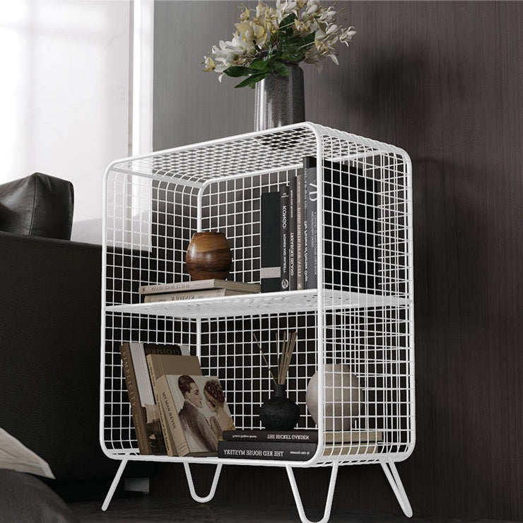 Cage style shelving unit