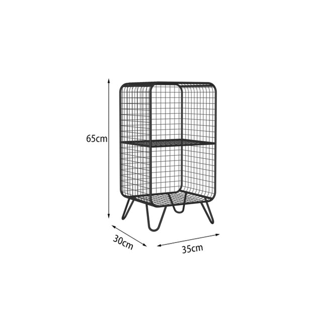 Cage style shelving unit