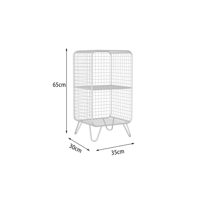 Cage style shelving unit