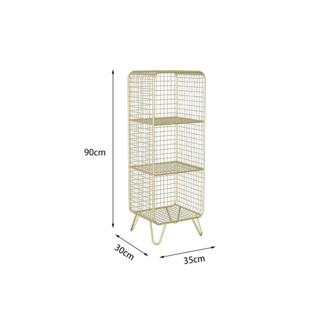 Cage style shelving unit